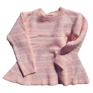 4T Toddler Girls' Loring Pink, White Stripe Pullover Sweater w/ Free Shipping